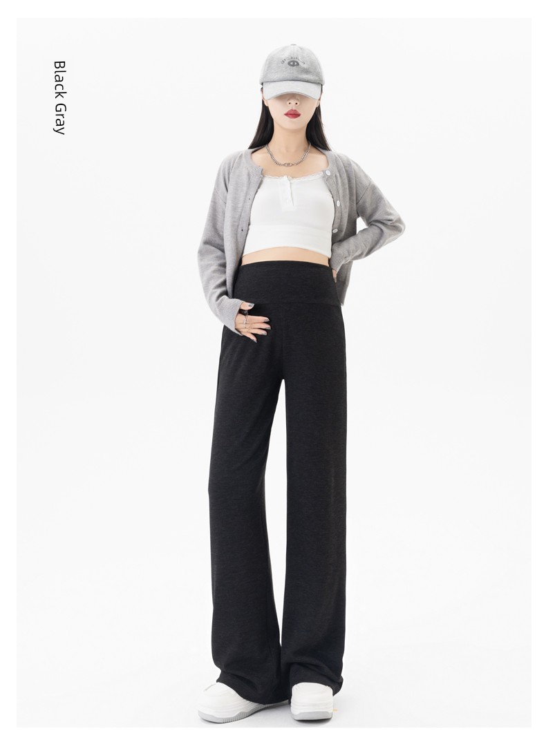 Maternity Pants for Spring, Autumn, and Winter, Straight Wide-Leg Pants, Loose and Casual, Do Not Squeeze the Belly, Fall Pants That Do Not Slip down — 27