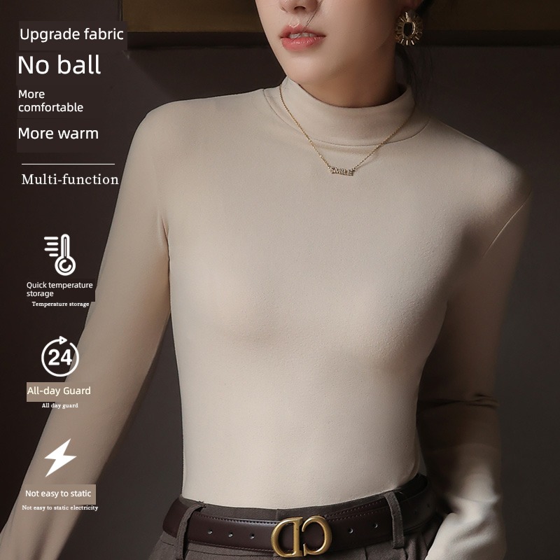 Autumn and winter Small stand collar thickening Derong fashion Undershirt