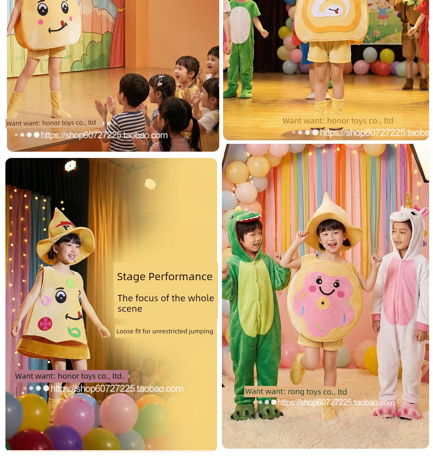 Children's Food Cartoon Performance Costumes Pizza Fries Cola Burger Bread Children's Day Kindergarten Parent-Child Stage Performance — 5