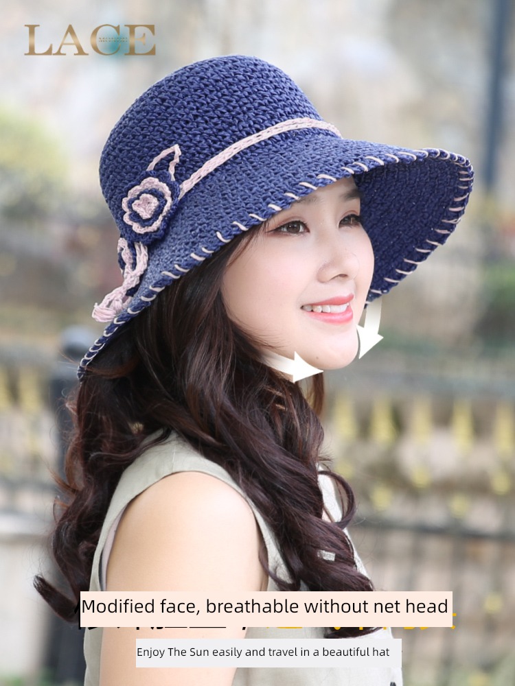 Women summer Foldable sunshade New products Grass hat
