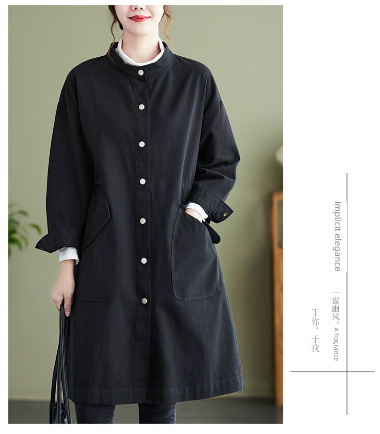 Fat sister Medium and long term Early autumn Casual and versatile Windbreaker