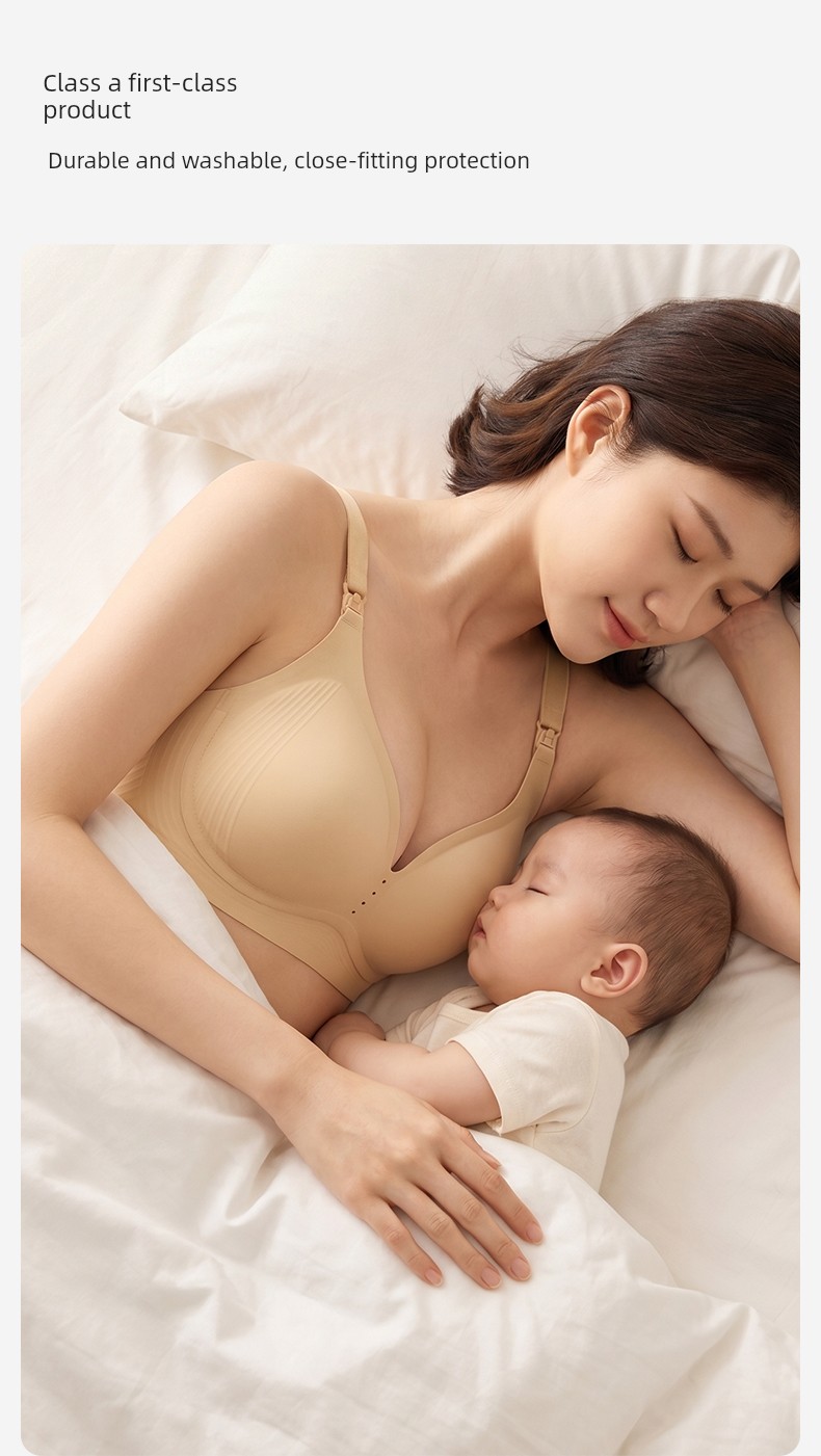 October Crystal 6D Zero-Gravity Anti-Gravity Maternity Bra Postpartum Nursing Bra Thin Breathable Large Size Anti-Sagging Underwear — 21