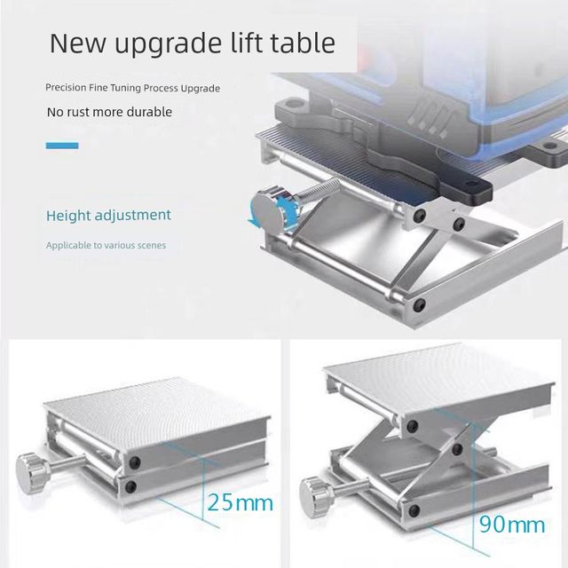Infrared level ground meter laboratory fine-tuning manual lifting platform aluminum alloy stainless steel bracket platform