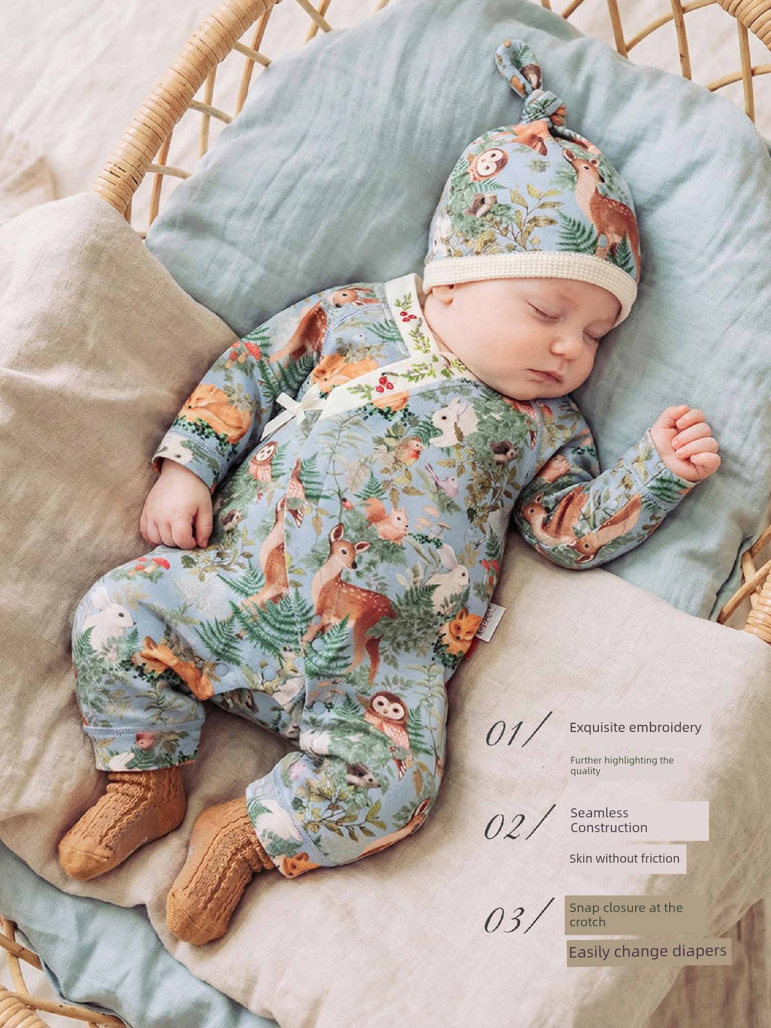 [Lin Shenshi Saw Lu] Aqpa AIPA Newborn Baby Clothes Jumpsuit Romper Pure Cotton Spring & Fall Baby Going out Clothes — 4