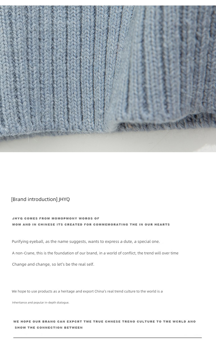 Purify eyeball Round neck easy Super Marie sweater
