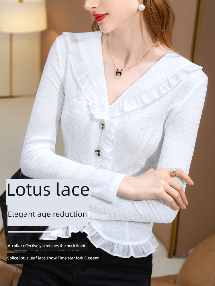 Dan language Advanced sense unique Well done! Long sleeve Undershirt