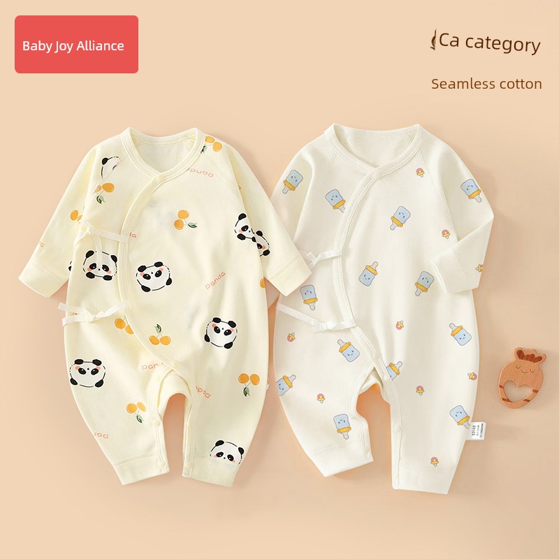 Newborn Baby Early Autumn Clothing 0 to 3 Months Old Baby Size 52, 59, 66, Class a Pure Cotton One-Piece Clothing — 4