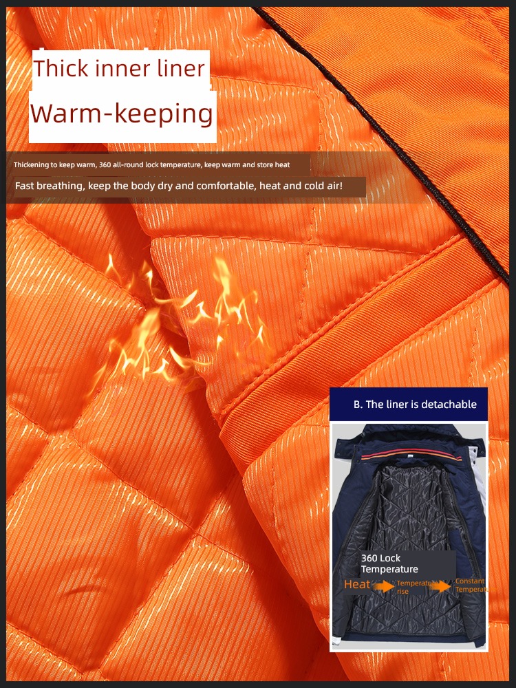 winter thickening wear-resisting Cold proof keep warm suit coverall