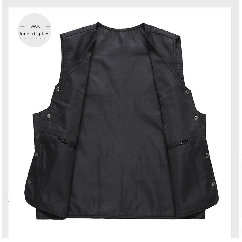 Middle aged and old people go fishing Wear it on both sides spring and autumn Photography Vest