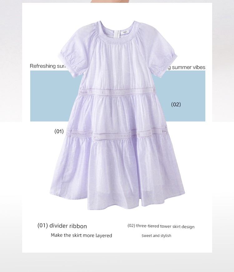 [Same Style in Shopping Malls] Balabala Kidsren's Clothing Girls' Skirts Kidsren's Dresses 2026 New Summer Princess Dresses — 6