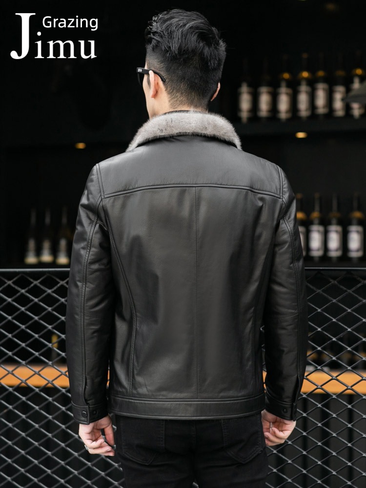 winter Haining man Mink skin loose coat Jacket Inner bladder