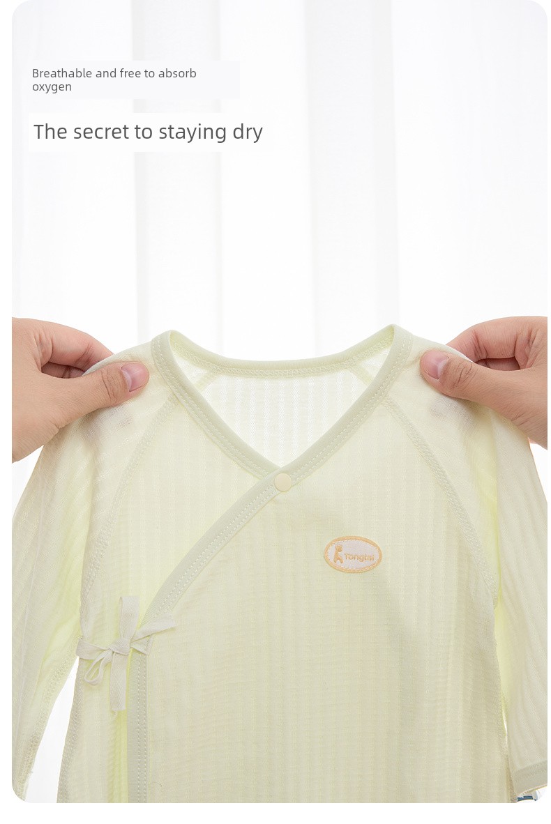 Tongtai Baby Jumpsuit Summer Pure Cotton Newborn Clothes Newborn Baby Butterfly Romper Suit Gown 2 Pieces — 8