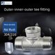 304 stainless steel outer wire tee inside and outside thread outer thread outer screw teeth tee inside inside and outside inside and outside inside wire port 4 points DN25