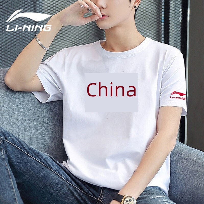 Li Ning National tide easy jacket Half sleeve cotton material female T-shirt