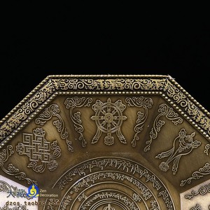 Smoke Supply Furnace Fire Supply Basin Relief Mantra Octagonal Incense Burner Plate Fire Plate Tancheng Shi Food Plate F