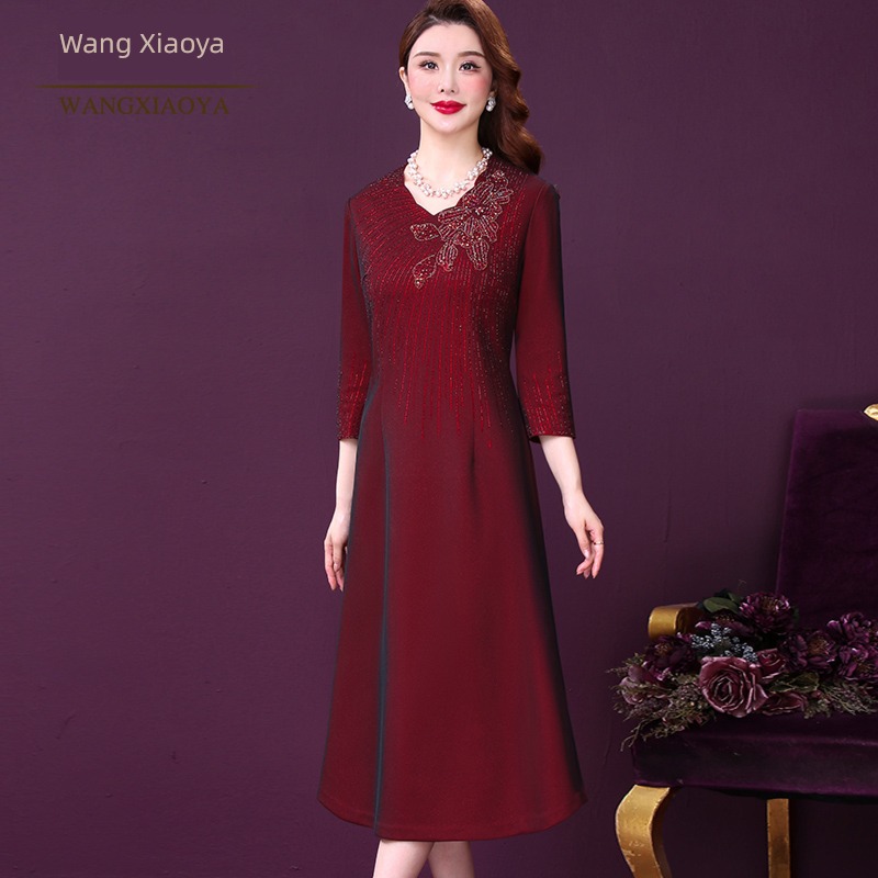Wang Xiaoya Nail bead Embroidery wedding Girlhood Dress