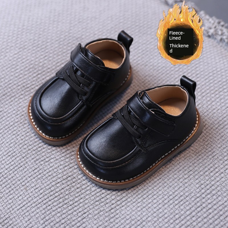 Spring and Autumn Baby Shoes, Boys' Small Leather Shoes, Soft-Soled Shoes for 1 to 3 Years Old, Toddler Shoes, Non-Slip Baby Shoes, Girls' Single Shoes — 6