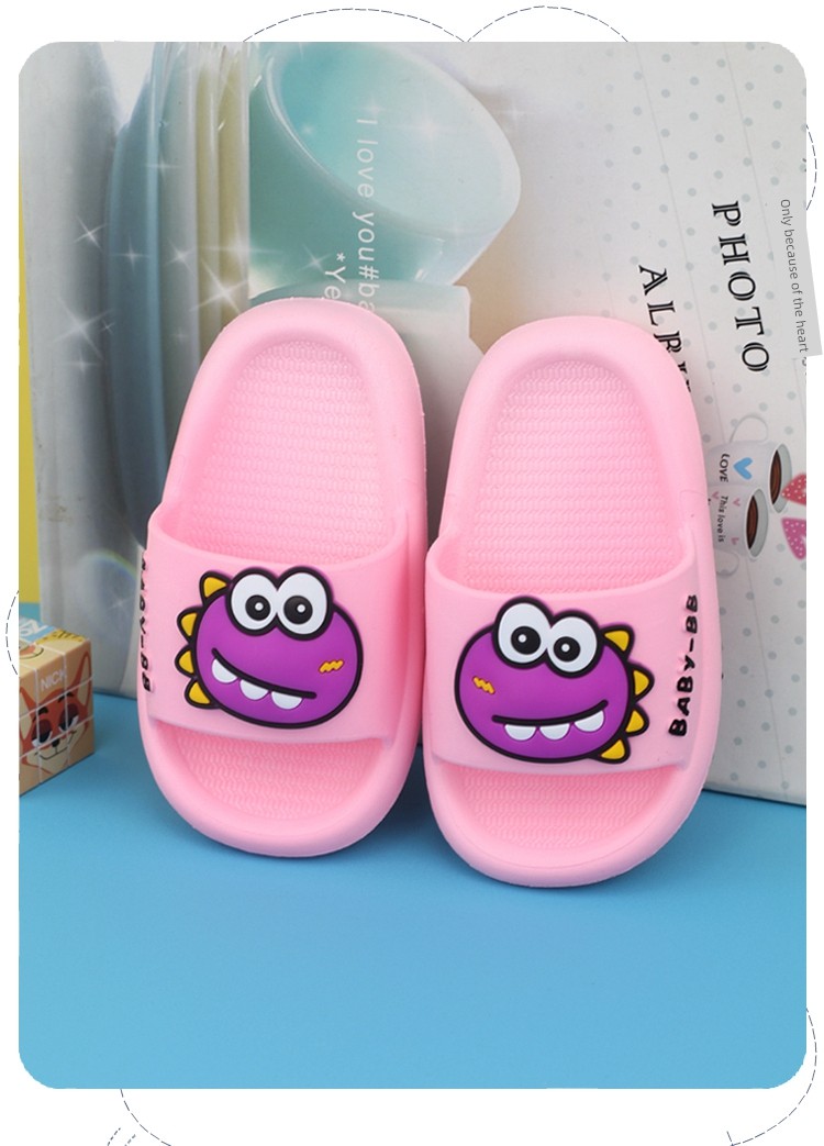 Boys' Baby Slippers, Indoor Slippers for Children Aged 1.5 Years, Non-Slip Slippers for 3-6 Year Old Girls, Cartoon Dinosaur Home Slippers — 10