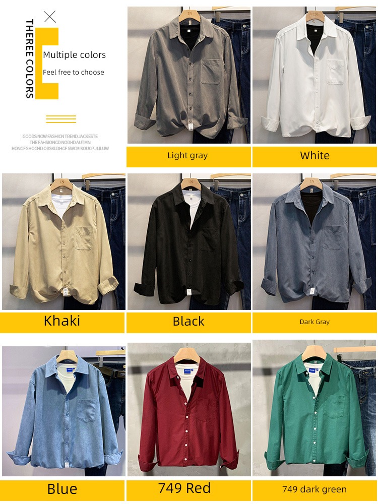 Plush winter leisure time Long sleeve easy loose coat shirt