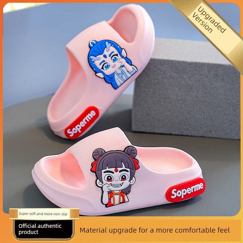 Nezha Kidsren's Slippers for Boys Summer 2026 New Anti-Slip Soft Bottom Slippers for Bathing Indoor Home Baby Boys Slippers — 4
