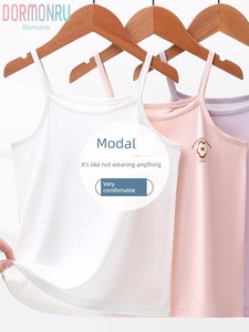 Girls' Modal Camisole Summer Undershirt 2026 New Model Class a Antibacterial Children's Camisole