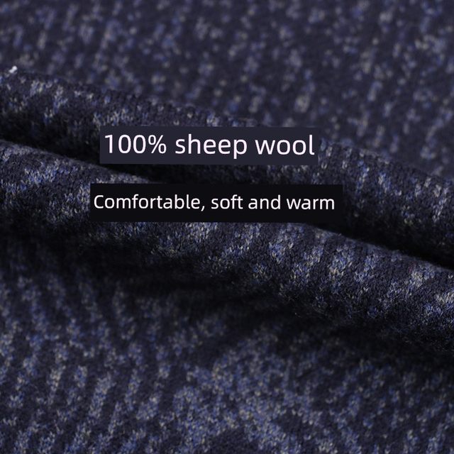 Augurio cardigan men's winter middle-aged sweater round neck business pullover thickened warm sweater