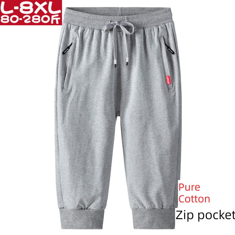 man pure cotton summer leisure time Thin money Little feet Cropped Trousers