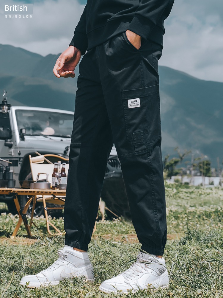 Ying julun autumn new pattern cotton material Little feet leisure time trousers