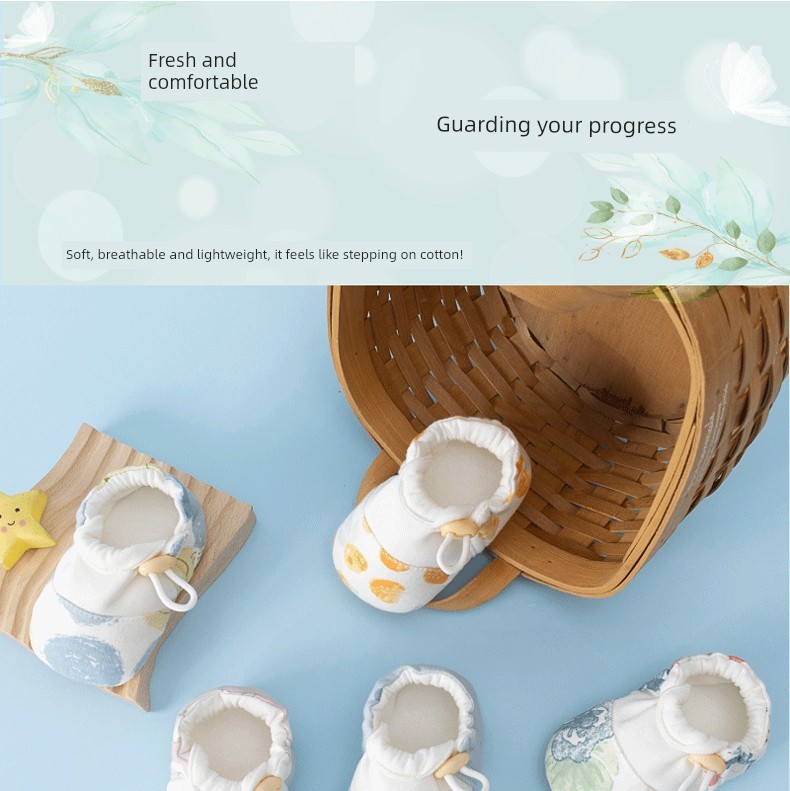 Beitais Infant Foot Covers, New Spring and Autumn Style Newborn Shoes, Soft-Soled Indoor Walking Shoes for Small Infants, Size S — 1