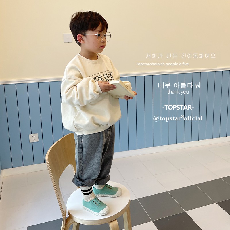 Topstar Kidsren's Canvas Shoes, Boys' Indoor Shoes, Girls' Soft-Soled Cloth Shoes, Kindergarten White Shoes, Baby Shoes — 4