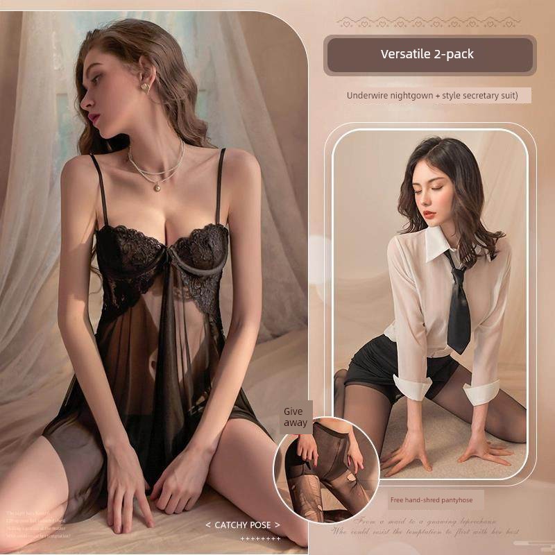 Sexy Lingerie with Underwire for Small Busts, Alluring Camisole Nightdress, Fun Intimate Wear, Couple's Warming Outfit — 8