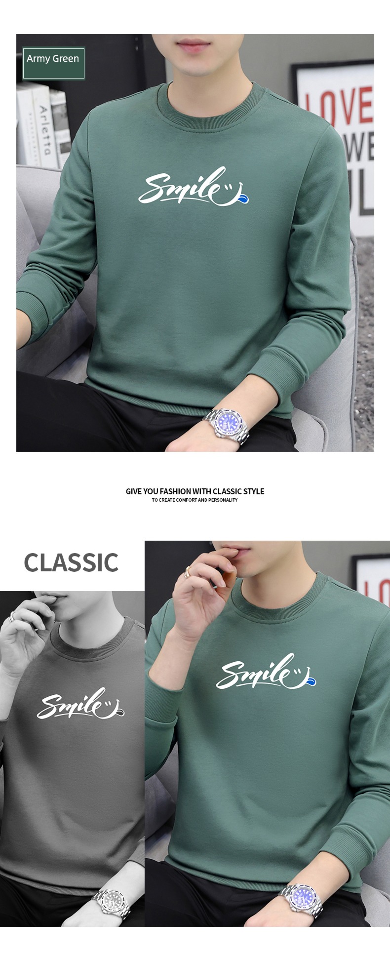 Autumn and winter knitting Undershirt trend No cap Sweater