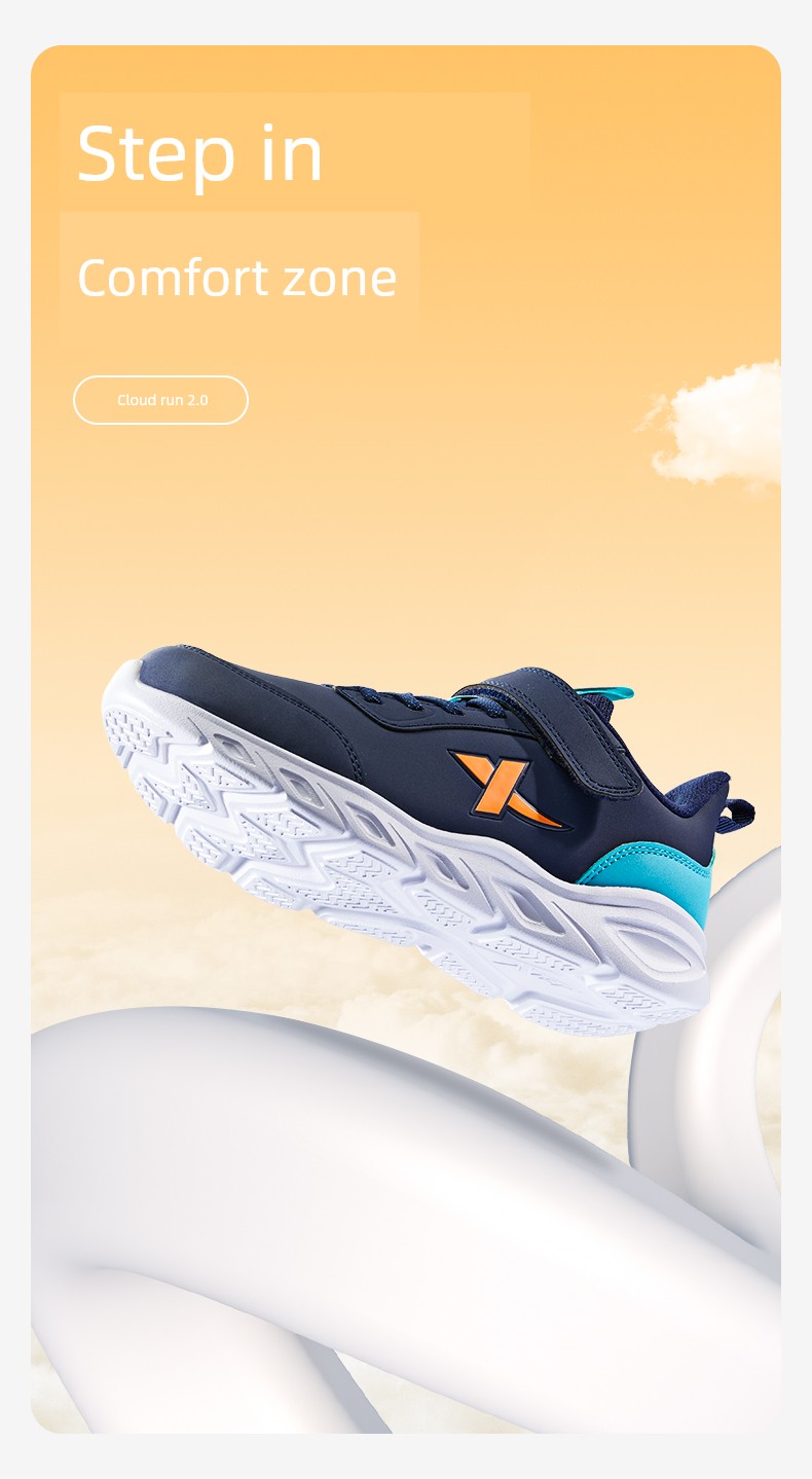 Cloud Running | Xtep Kids 2026 Autumn New Girls' Mesh Running Shoes Children's Boys' White Sneakers Sports Shoes. — 17