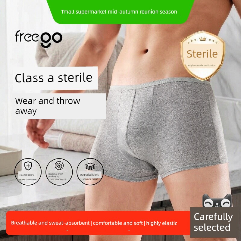 Freego Yunrou Men's Disposable Boxer Briefs, Daily Use Shorts, Travel and Business Trips, No Need to Wash