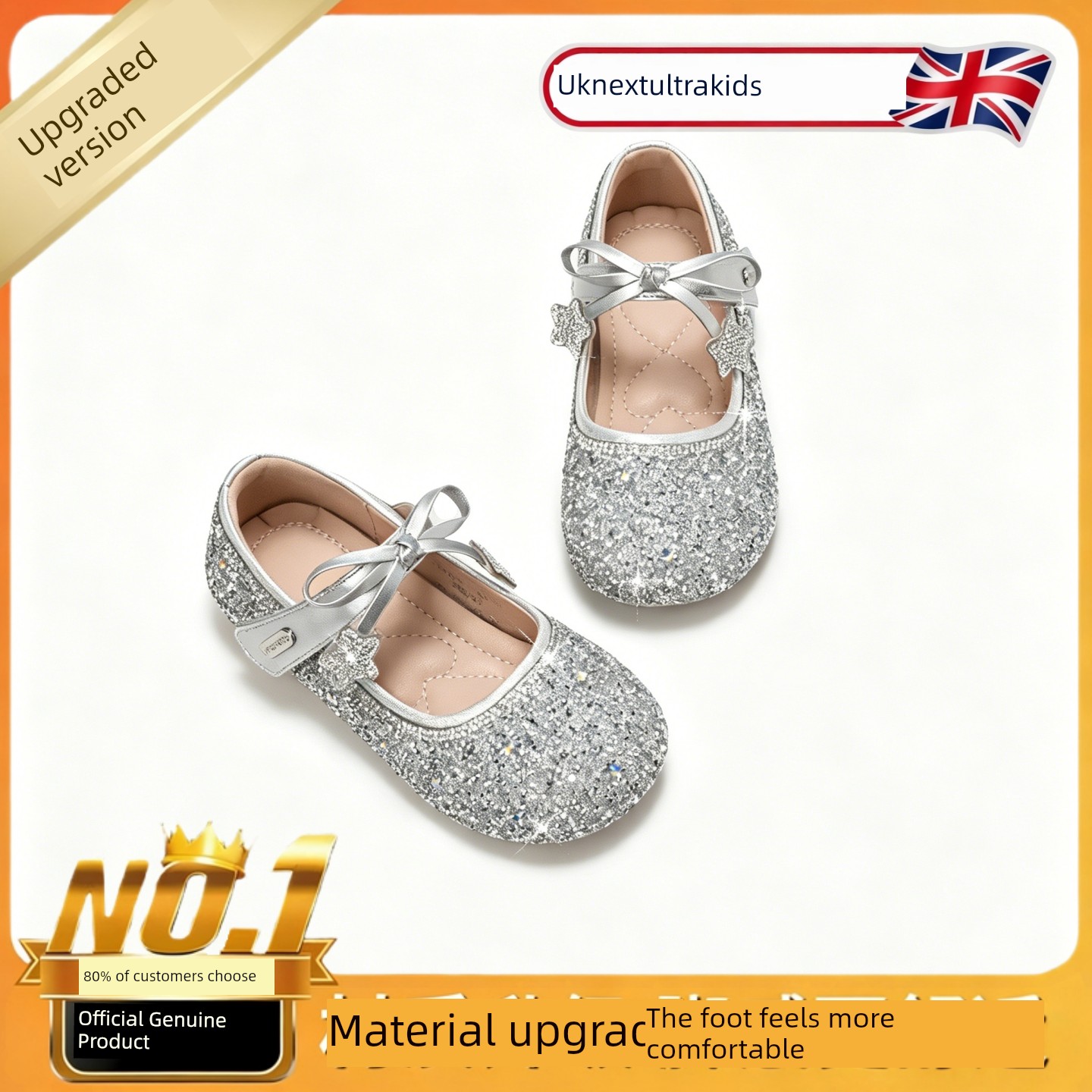 British Nu High-End Little Girl Princess Shoes, Girls' Dress Shoes, Beautiful Crystal Shoes, 2026 New Spring and Summer Single Shoes — 1