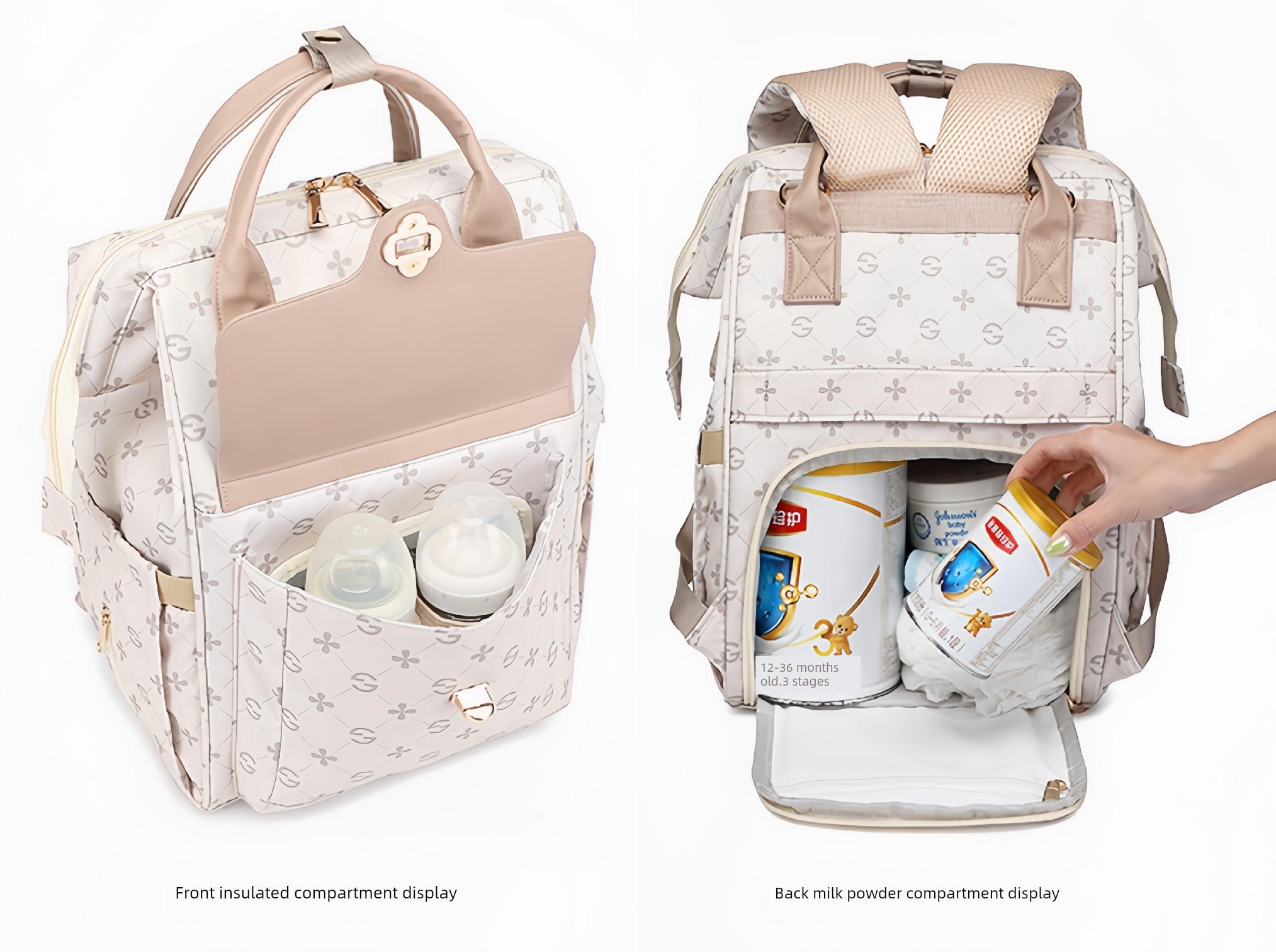 New Fashionable Mommy Bag, Multi-Functional, Large-Capacity, Waterproof Mother-Child Backpack, Lightweight Bag for Moms to Carry When Going Out with Their — 8