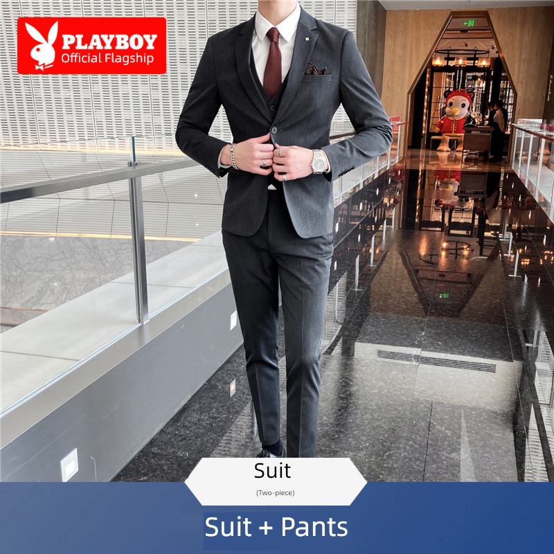 dandy Self-cultivation autumn leisure time man 's suit suit