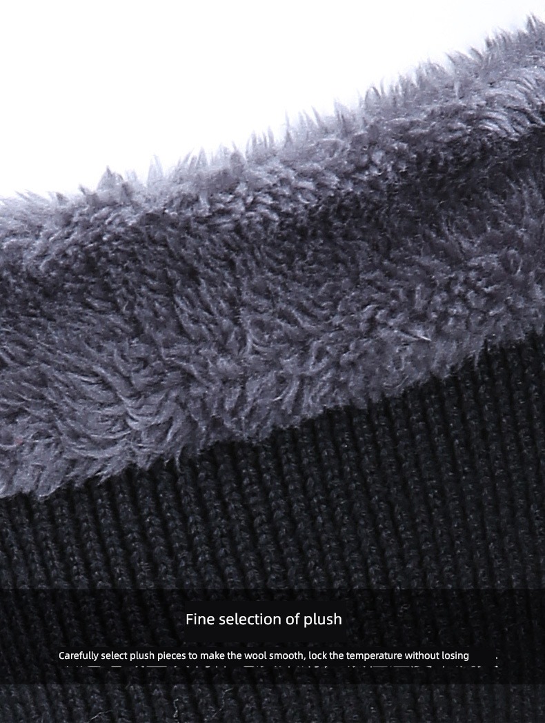 man winter Cold proof Plush Neckline Cycling Hat