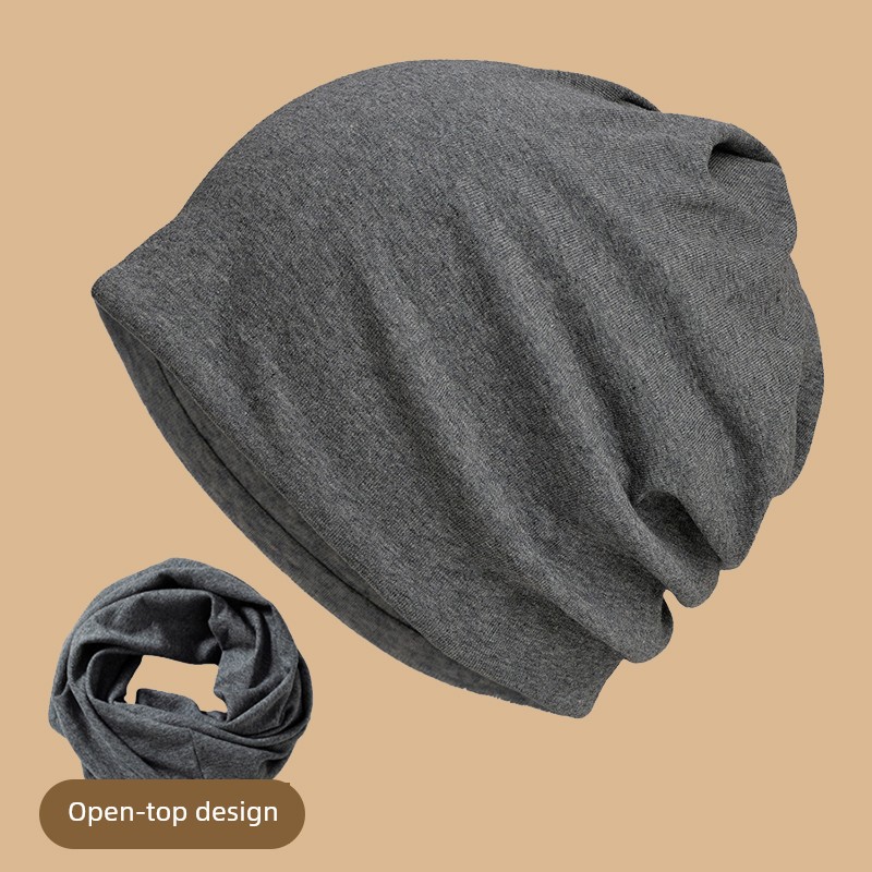 Double-Layer Cotton Postpartum Hat for Autumn and Winter, Solid Color, Suitable for Sleeping, Windproof and Warm, Large Head Circumference, Maternity Hat — 1