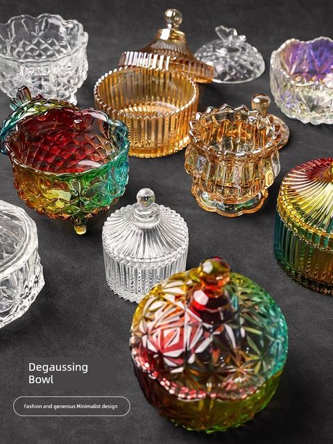 Natural demagnetization stone bracelet demagnetization bowl natural purple white powder crystal purification demagnetization bowl storage box utensil demagnetization bowl