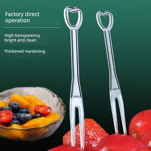 Disposable Fruit Fork Independent Packaging Plastic Fruit Plug Fruit Shop Commercial Fruit Stick 10,000 PCs Full Box