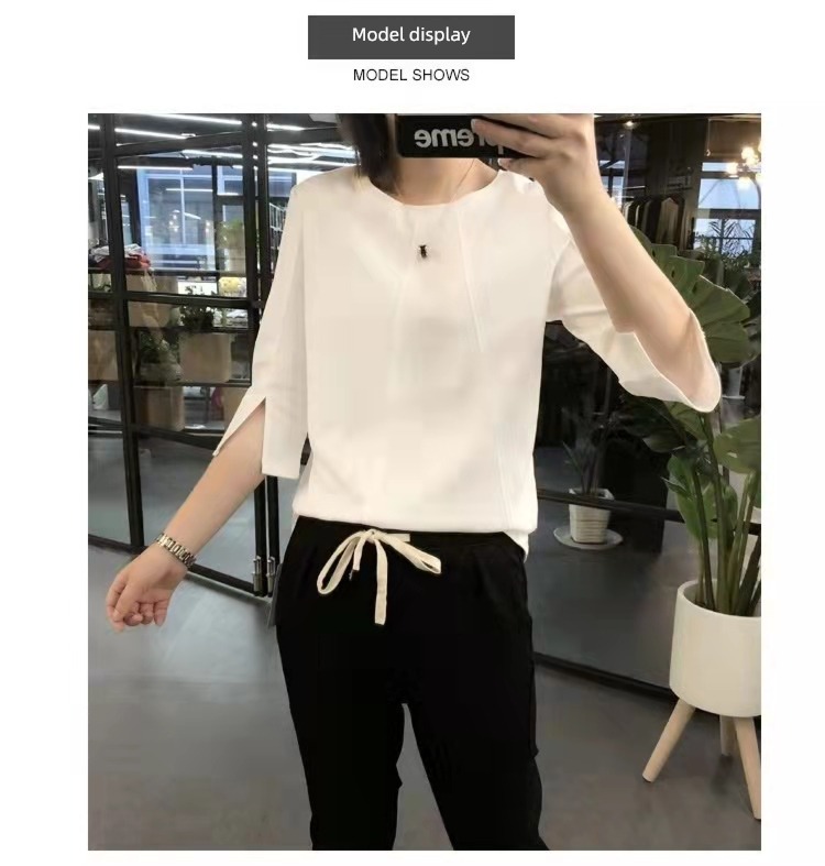 Design sense niche Irregular jacket Short sleeve T-shirt