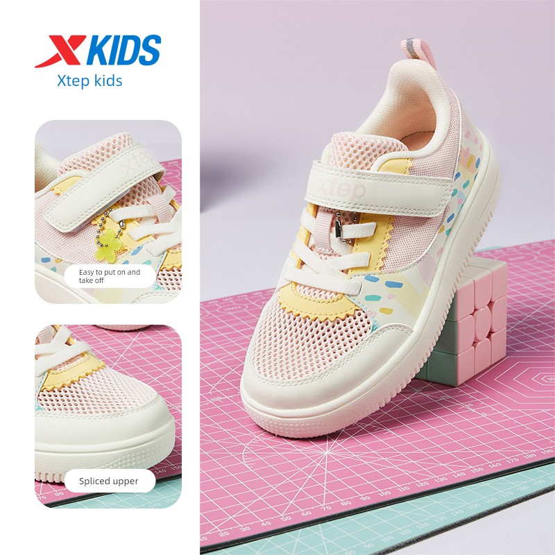 Xtep Children's Girls' Sneakers, Autumn Casual Shoes for Girls, Kindergarten Shoes, Sports Shoes, Non-Slip Soft-Soled Baby Shoes — 5