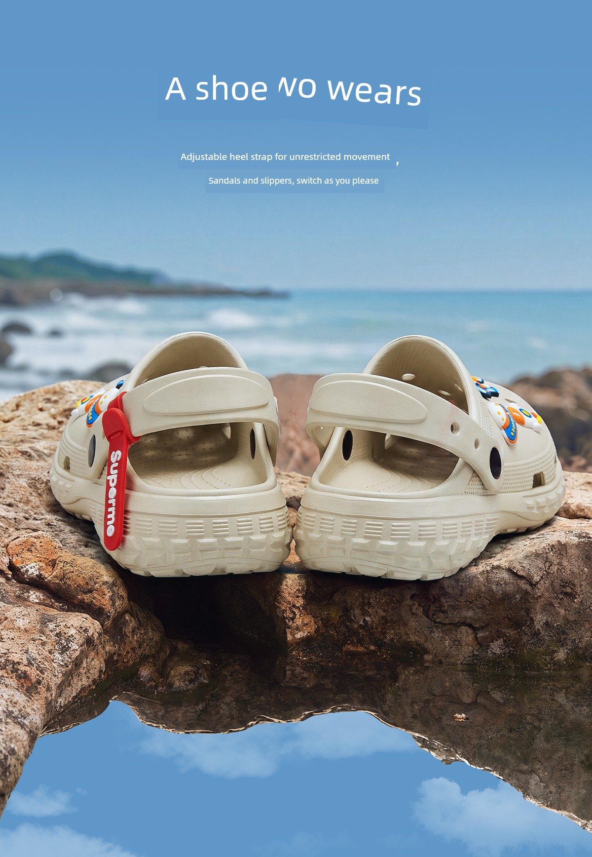 Lidani Children's Slippers Boys' Clogs 2026 New Summer Big Kids Non-Slip Beach Boys' Closed-Toe Sandals — 8