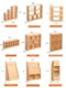 Kindergarten solid wood toy cabinet children's storage shelf log school bag cabinet shoe cabinet bookcase area corner cabinet combination