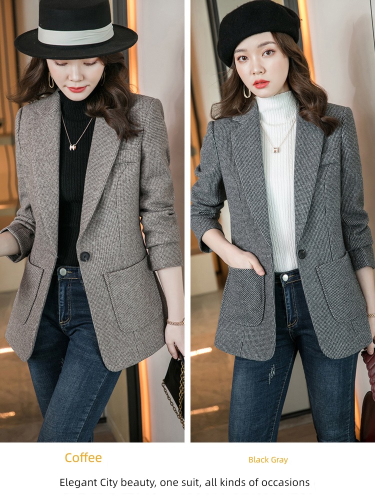 loose coat female thickening Advanced sense winter suit loose coat
