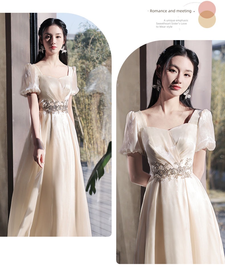 Sisterhood Champagne winter Minority wedding Bridesmaid Dresses