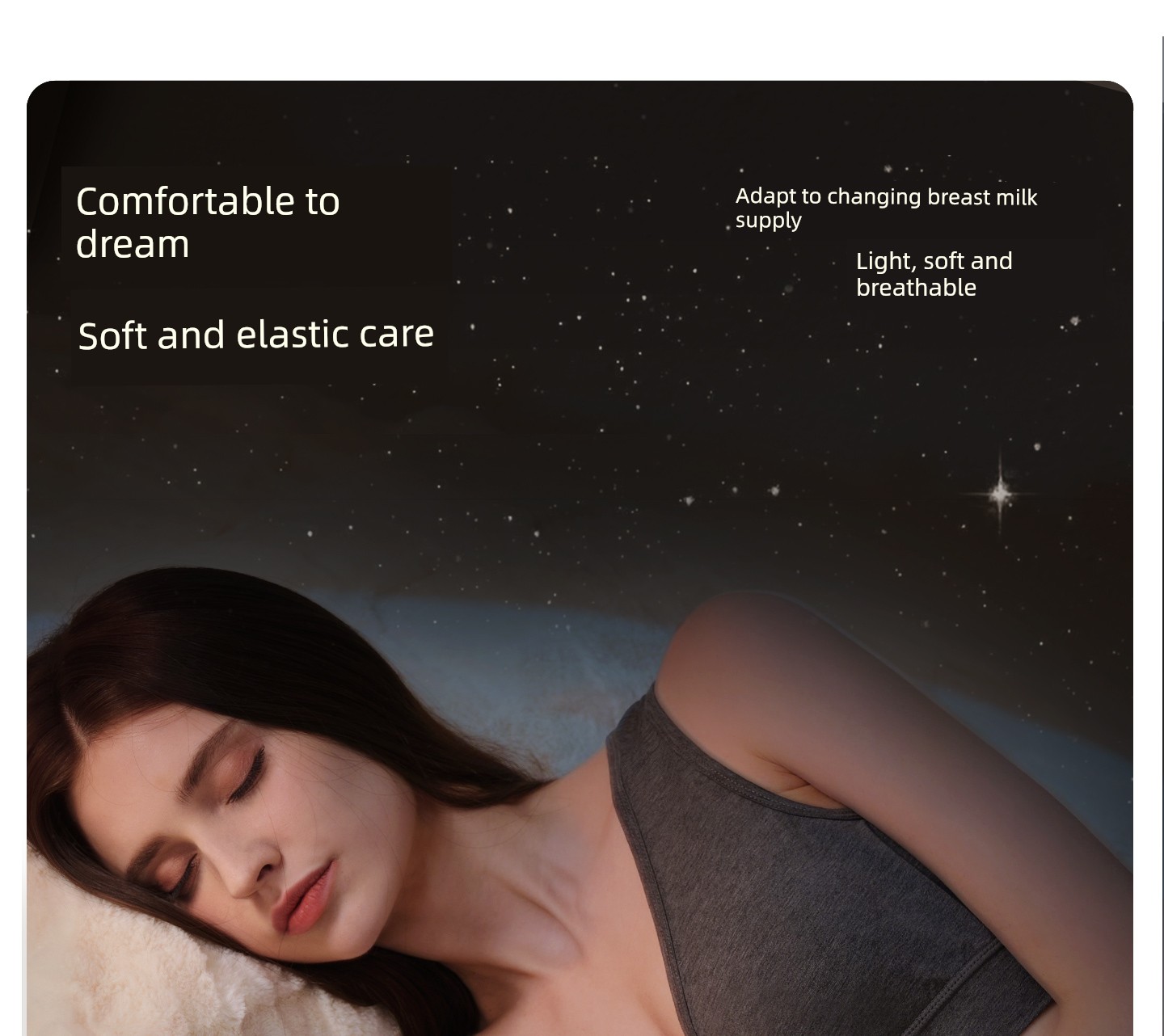 Yatmao Tianzhu Sleep Nursing Bra for Pregnancy and Postpartum, Front-Opening Vest-Style Maternity Bra for Women — 3