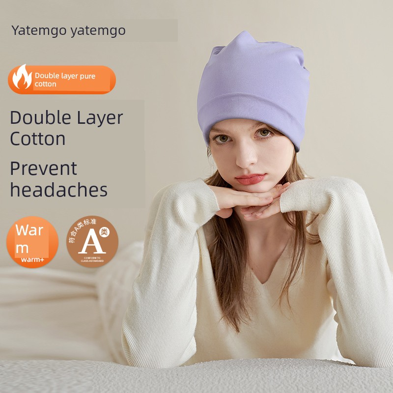 Yatemo Postpartum Hat for Autumn and Winter, Breathable, Fashionable, Cute, Pure Cotton Maternity Hat, Postpartum Headband Supplies for Women — 2
