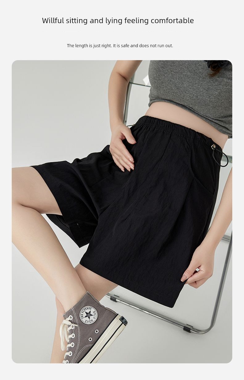 Pregnant Women's Pants Thin Summer Outwear No Belly Support Casual Yamamoto Loose Pants Loose Half Length Shorts Fashionable Summer Clothing — 8